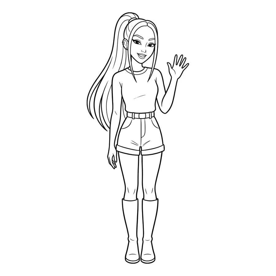 Mira Kpop Demon Hunters coloring page 1