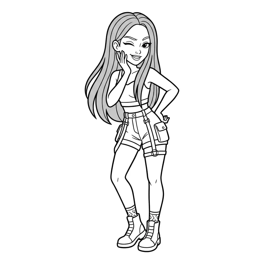 Mira Kpop Demon Hunters coloring page 6