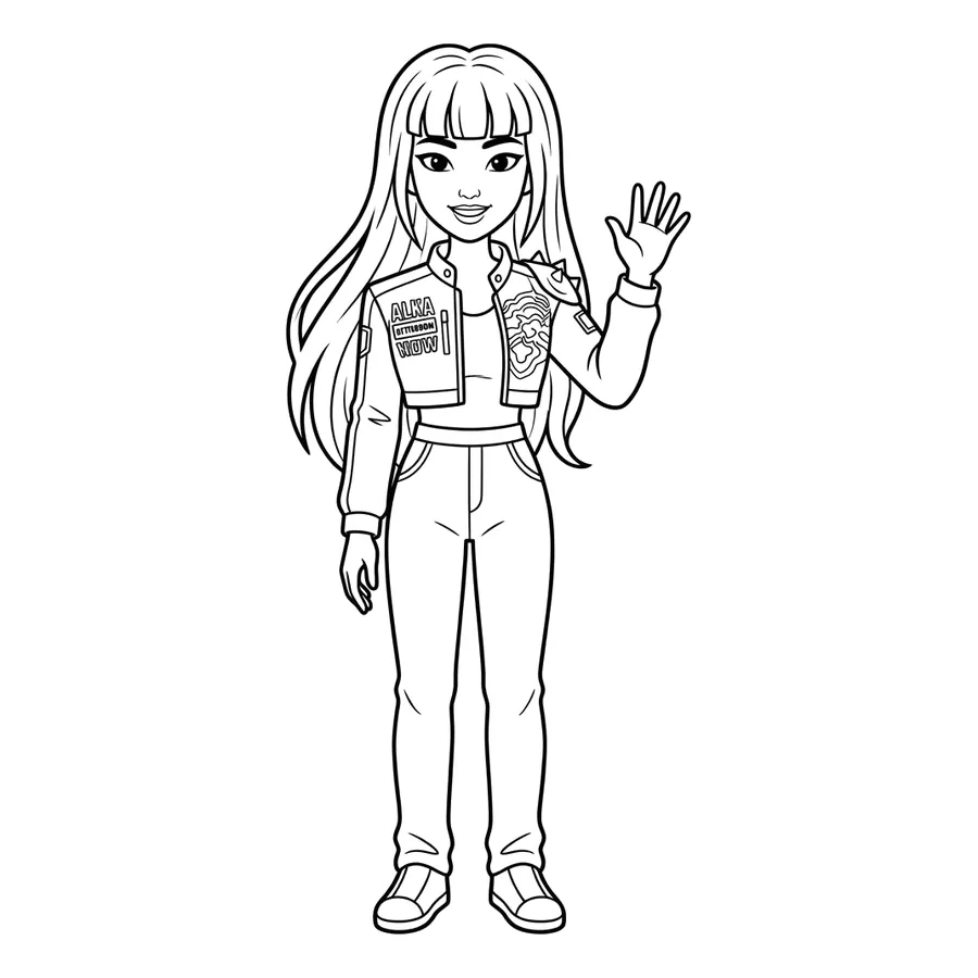 Rumi Kpop Demon Hunters coloring page 1