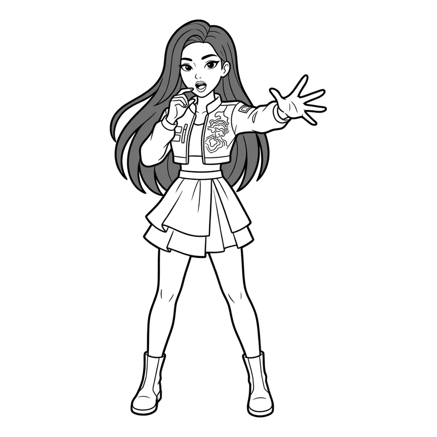Rumi Kpop Demon Hunters coloring page 11