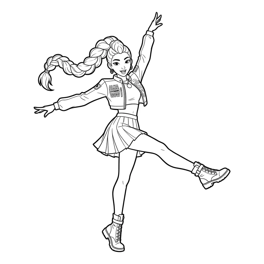 Rumi Kpop Demon Hunters coloring page 14