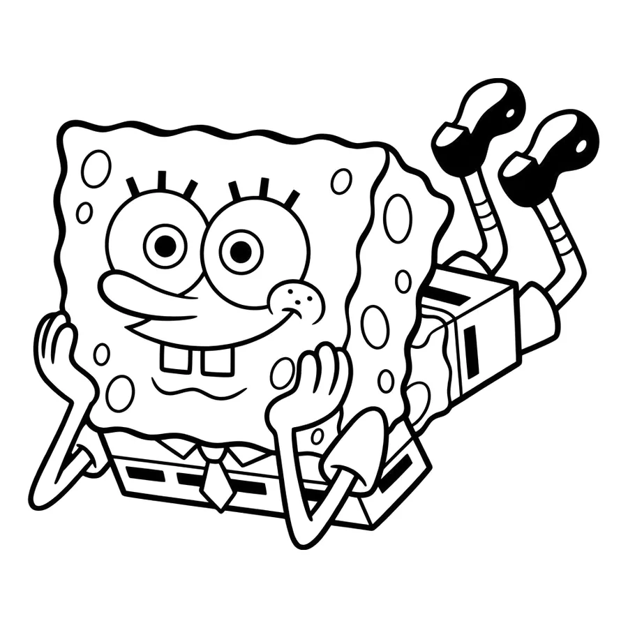 SpongeBob SquarePants coloring page 1