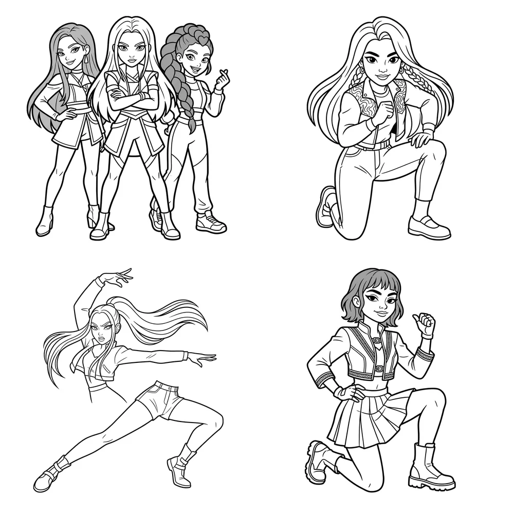 Kpop Demon Hunters Coloring Pages